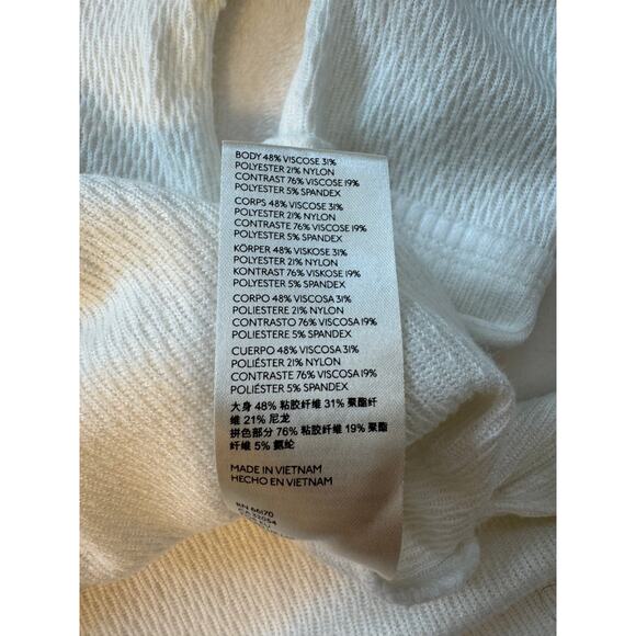 Free People White Thermal We the Free Long Sleeve Top Tee M Ivory Shirt - Picture 9 of 10